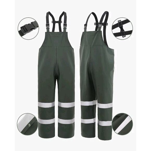 New! 2pc! Giemchy Rain Suit Unisex Waterproof Heavy Duty Rain Gear Outdoor Sz M - Picture 12 of 12